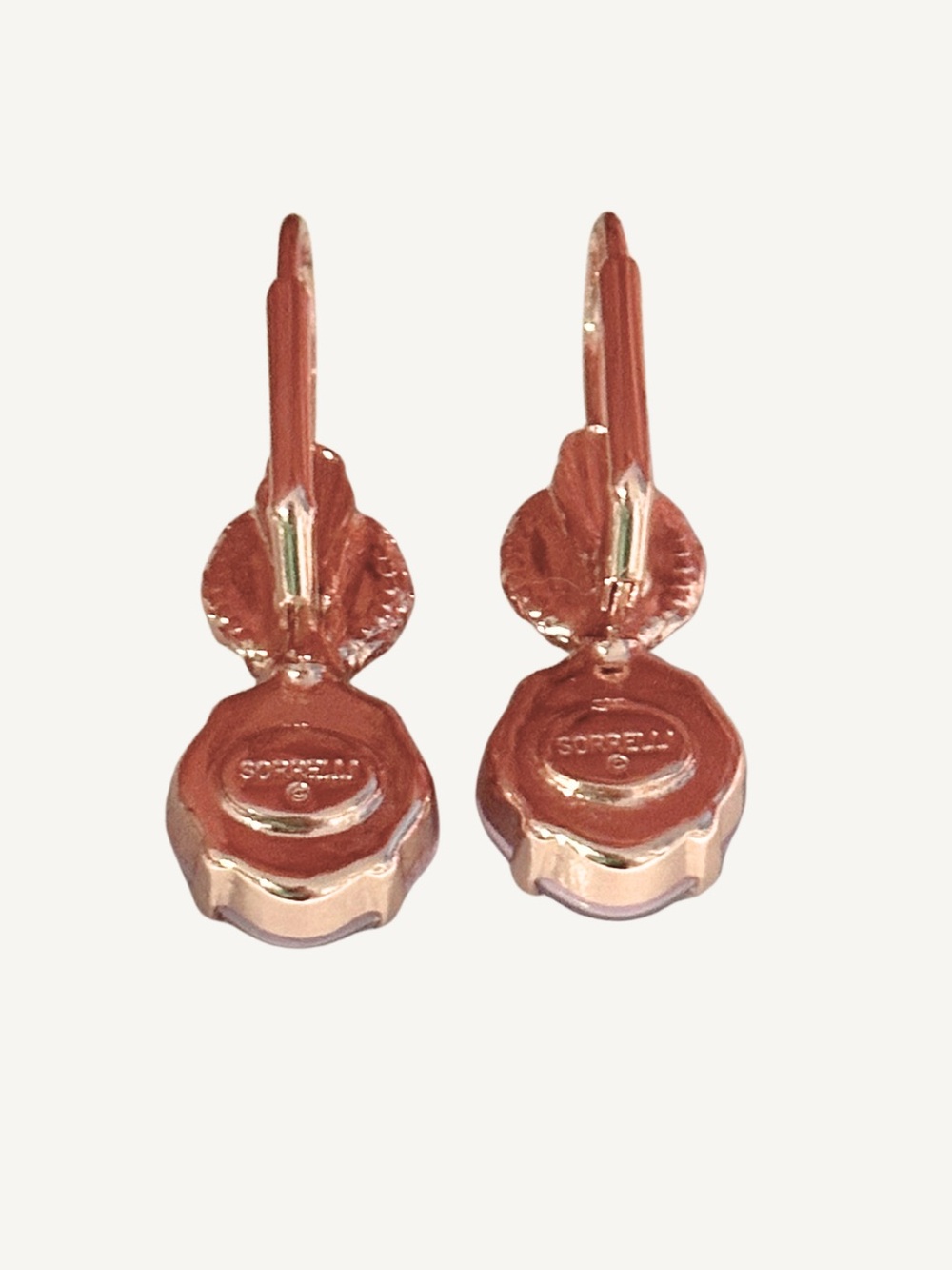 RARE Saphiret and Pearl Sorrelli Lever Drop Earrings - Picture 6 of 9